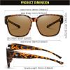 imageDUCO Fit Over Sunglasses for Men Women Wear Over Glasses Retro Wrap Around Polarized Sun Glasses UV400 Protection DC8981B Tortoise Frame Brown Lens