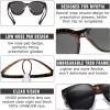 imageDUCO Fit Over Sunglasses for Men Women Wear Over Glasses Retro Wrap Around Polarized Sun Glasses UV400 Protection DC8981Brown Tortoise Frame Grey Lens