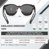 imageDUCO Fit Over Sunglasses for Men Women Wear Over Glasses Retro Wrap Around Polarized Sun Glasses UV400 Protection DC8981Grey Tortoise Frame Grey Lens