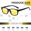 imageDUCO Night Vision Glasses for Men and Women Anti Glare Night Driving Glasses Polarized UV400 Protection Yellow Glasses 8016Black Frame Night Vision Lens