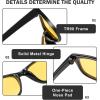 imageDUCO Night Vision Glasses for Men and Women Anti Glare Night Driving Glasses Polarized UV400 Protection Yellow Glasses 8016Black Frame Night Vision Lens