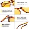 imageDUCO Retro Round Polarized Night Vision Glasses for Men Women HD Anti Glare Acetate Frame Night Driving Glasses for Men 8301YTortoise Frame Night Vision Lens