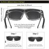 imageDUCO Sports Polarized Fit Over Sunglasses for Men Women Wrap Around Wear Over Glasses for Cycling FishingB Transparent Gray Frame Gray Lens