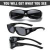 imageDUCO Wraparound Fitover Glasses 8953 Polarized Wear Over Night Vision Sunglasses for Men Women 8953Y1
