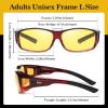 imageDUCO Wraparound Fitover Glasses 8953 Polarized Wear Over Night Vision Sunglasses for Men Women 8953Y6