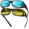 imageDUCO Wraparound Fitover Glasses 8953 Polarized Wear Over Night Vision Sunglasses for Men Women 8953Y2