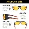 imageDUCO Bifocal Glasses for Men Women TR90 Frame Wrap Around Yellow Lens Night Driving Glasses Anti Glare UV400 DC6306