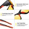 imageDUCO Bifocal Glasses for Men Women TR90 Frame Wrap Around Yellow Lens Night Driving Glasses Anti Glare UV400 DC6306