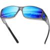 Transparent Gray Frame Revo Blue Lens
