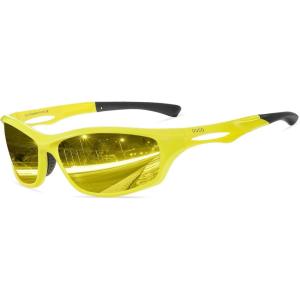 imageDUCO Nightvision Glasses Polarized Night Driving Mens Shooting Glasses01 Green Frame Night Vision Lens