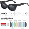 image:imageDUCO Small Cat Eye Sunglasses for Women Retro Polarized Narrow Sun Glasses W005
