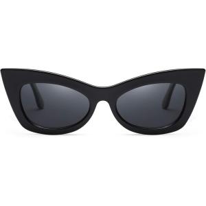 image:imageDUCO Small Cat Eye Sunglasses for Women Retro Polarized Narrow Sun Glasses W005