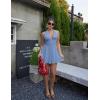 imageBEAGIMEG Womens Sexy Bodycon Sleeveless Halter Tie up Back Backless Deep V Aline Club Party Mini DressBlue