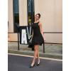 imageBEAGIMEG Womens Sexy Bodycon Sleeveless Ruffle Ruched Bubble Club Party Mini DressBlack