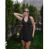 imageBEAGIMEG Womens Sexy Sleeveless Halter Backless Deep V Party Cocktail Club Mini DressBlack