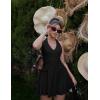 imageBEAGIMEG Womens Sexy Sleeveless Halter Backless Deep V Party Cocktail Club Mini DressBlack