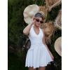 imageBEAGIMEG Womens Sexy Sleeveless Halter Backless Deep V Party Cocktail Club Mini DressWhite