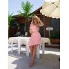 imageBEAGIMEG Womens Sexy Bodycon One Shoulder Ruffle Assymetrical Cut Out Club Party Cocktail Maxi DressPink