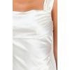 image:imageBEAGIMEG Womens Sleeveless Bodycon Mini Dress Square Neck Ruched Slim Fit Cocktail Party Club DressWhite