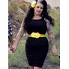 image:imageBEAGIMEG Womens Sexy Tank Top Bodycon Midi Party Dress  Ruched Sleeveless BasicBlack