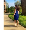 image:imageBEAGIMEG Womens Sexy Tank Top Bodycon Midi Party Dress  Ruched Sleeveless BasicRoyal Blue