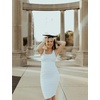 image:imageBEAGIMEG Womens Sexy Tank Top Bodycon Midi Party Dress  Ruched Sleeveless BasicWhite