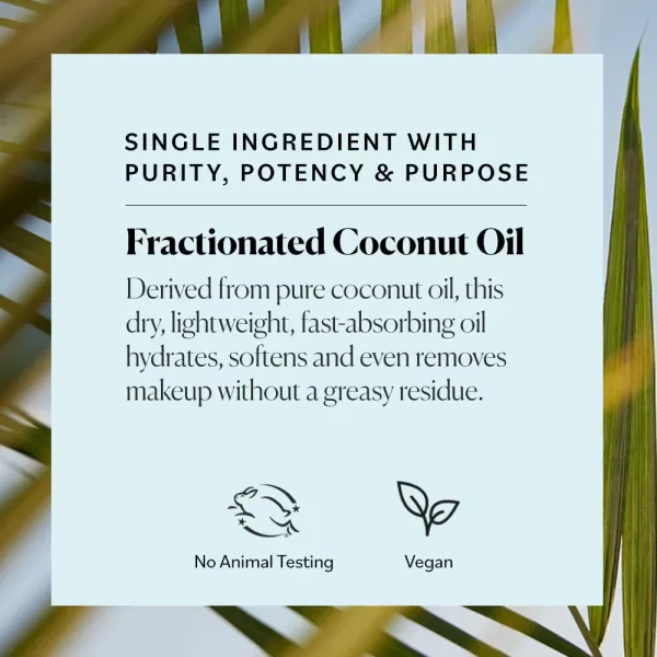 Sky Organics Fractionated Coconut Oil Hydrating Dry Oil for Moisture Massage and Makeup Removal Suitable for All Skin Types 100 Pure and Cold Pressed Multipurpose Body and Face Oil 8 fl Oz