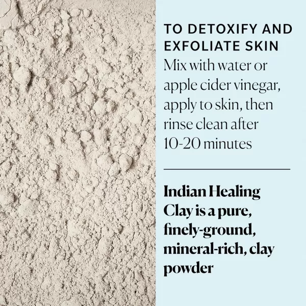Sky Organics  Indian Healing Clay 16 oz  Detoxifying Bentonite Clay Powder  Exfoliating Face Mask  Pore Cleaner  Combination ampamp Oily Skin  Natural Vegan ampamp Cruelty Free  Skin Care ampamp Self Care1 Pound Pack of 1