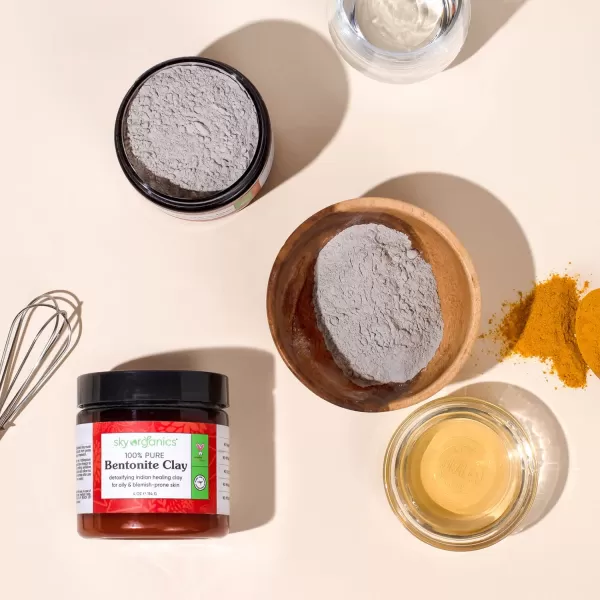 Sky Organics  Indian Healing Clay 16 oz  Detoxifying Bentonite Clay Powder  Exfoliating Face Mask  Pore Cleaner  Combination ampamp Oily Skin  Natural Vegan ampamp Cruelty Free  Skin Care ampamp Self Care4 Ounce Pack of 1