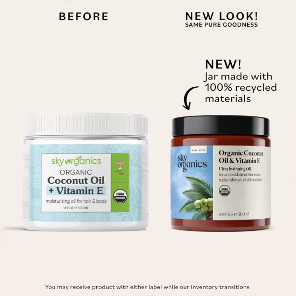 Sky Organics  Organic Coconut Oil ampamp Vitamin E 169 fl oz  Skin ampamp Hair UltraHydrating Oil  Fatty Acids ampamp Antioxidants  Natural Vegan ampamp Cruelty Free  Skin Care ampamp Hair Care with Exclusive Ebook