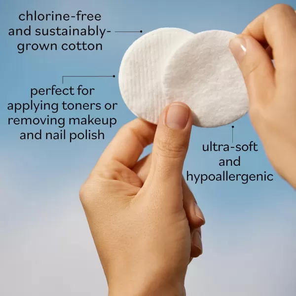 Sky Organics Organic Cotton Rounds for Sensitive Skin 100 Pure GOTS Certified Organic for Beauty ampamp Personal Care 100 ct w Ebook100 Count Pack of 3