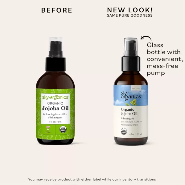 Sky Organics Organic Jojoba Oil for Face Balancing Oil for Light Hydration ampamp Helps Reduce Excess Oiliness Suitable For Oily Combination and BlemishProne Skin 100 Pure ampamp ColdPressed 4 fl Oz4 Fl Oz Pack of 1