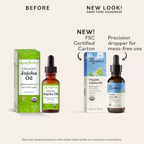 Sky Organics Organic Jojoba Oil for Face Balancing Oil for Light Hydration ampamp Helps Reduce Excess Oiliness Suitable For Oily Combination and BlemishProne Skin 100 Pure ampamp ColdPressed 4 fl Oz1 Fl Oz Pack of 1