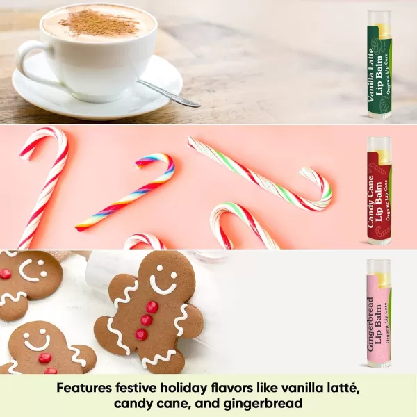 Sky Organics Organic Lip Balm with Beeswax and a Rich Nourishing Blend of Plant Oils Moisturizing Lips Balms to Lock In Moisture and Keep Lips Feeling Soft and Smooth Six Assorted Flavors 6pkWinter Flavors