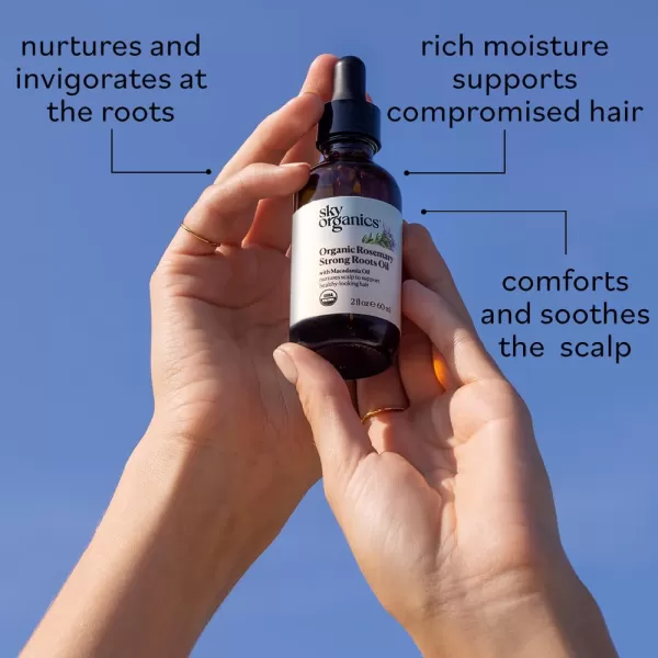 Sky Organics  Organic Rosemary Strong Roots Oil  Rosemary Oil for Hair Growth  w Macadamia Oil ampamp Jojoba Oil  Essential Oils Scalp Serum 2 fl oz 2 Pack 2 FL Oz Pack of 1