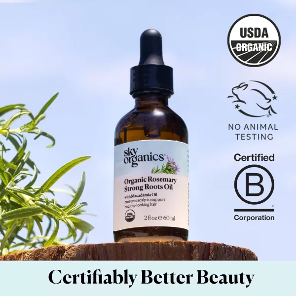 Sky Organics  Organic Rosemary Strong Roots Oil  Rosemary Oil for Hair Growth  w Macadamia Oil ampamp Jojoba Oil  Essential Oils Scalp Serum 2 fl oz 2 Pack 2 FL Oz Pack of 1