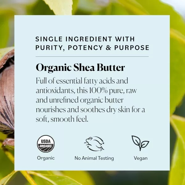 Sky Organics Organic Shea Butter Replenishing Butter for Body ampamp Face Soothes Softens and Boosts Skins Overall Moisture and Radiance Suitable for Dry Skin USDA Certified Organic Skin Care 15 OzShea Butter