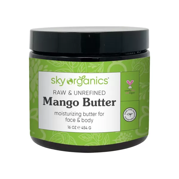 Sky Organics Organic Shea Butter Replenishing Butter for Body ampamp Face Soothes Softens and Boosts Skins Overall Moisture and Radiance Suitable for Dry Skin USDA Certified Organic Skin Care 15 OzMango Butter