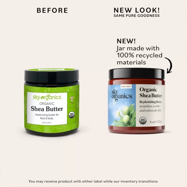 Sky Organics Organic Shea Butter Replenishing Butter for Body ampamp Face Soothes Softens and Boosts Skins Overall Moisture and Radiance Suitable for Dry Skin USDA Certified Organic Skin Care 15 OzShea Butter