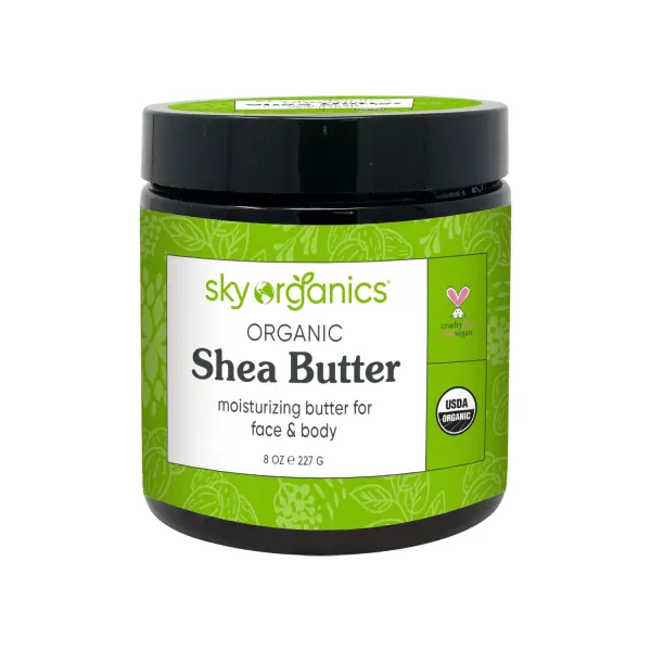 Sky Organics Organic Shea Butter Replenishing Butter for Body ampamp Face Soothes Softens and Boosts Skins Overall Moisture and Radiance Suitable for Dry Skin USDA Certified Organic Skin Care 15 OzShea Butter