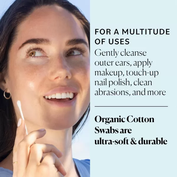 Sky Organics Organnic Cotton Swabs for Sensitive Skin 100 Pure GOTS Certified Organic for Beauty ampamp Personal Care 500 ct375 Count Pack of 1