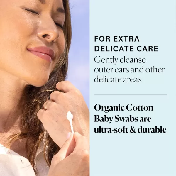 Sky Organics Organnic Cotton Swabs for Sensitive Skin 100 Pure GOTS Certified Organic for Beauty ampamp Personal Care 500 ct60 Count Pack of 3