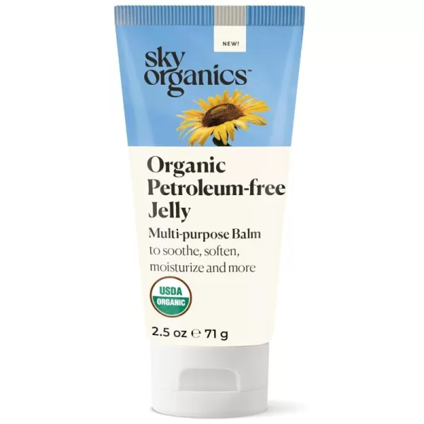 Sky Organics Organic Petroleumfree Jelly MultiPurpose Skin Care Balm with Organic Shea Butter Coconut Oil Olive Oil ampamp Vitamin E Moisturizing Lip Balm ampamp Moisturizer for Dry Skin 25 Oz