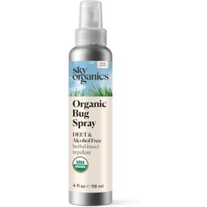 imageSky Organics  Organic Bug Spray 4oz  Deet ampamp Alcohol Free  Herbal Insect ampamp Mosquito Spray  Protect  Made wCitronella ampamp Lemongrass  Plant Based Formula  Natural Vegan ampamp Cruelty Free
