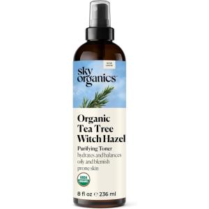 imageSky Organics Organic Tea Tree ampamp Witch Hazel for Face Purifying Facial Toner to Hydrate Soothe Cleanse and Balance BlemishProne Skin Helps Minimize The Appearance of Pores 8 fl oz webook