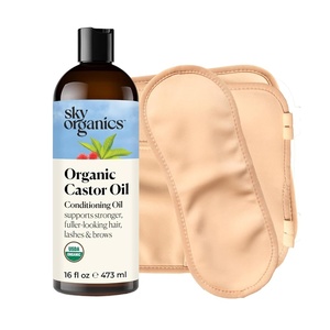 image:imageSky Organics 8 oz Castor Oil wWraps  Reusable Organic Castor Oil Pack to Boost Bodys Wellness Encourage Rest amp Relaxation  Adjustable Elastic Straps Cotton Durable Easy to Use16 Fl Oz Kit Pack of 1