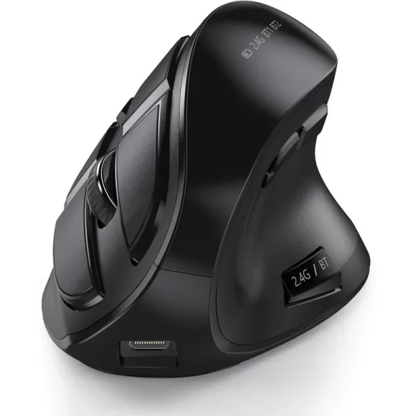 seenda Ergonomic Mouse Wireless Vertical Mouse  Rechargeable Optical Mice for MultiPurpose Bluetooth 50  Bluetooth 30  USB Connection Compatible Apple Mac Windows Computers  PinkBlack