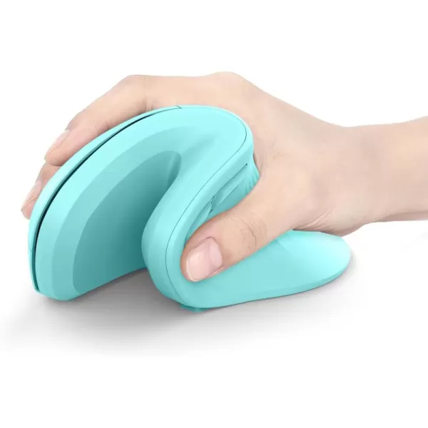 seenda Ergonomic Mouse with Jiggler  Wireless Vertical Mouse with Multi Device Connection Bluetooth or USB Reduces Wrist Strain Quiet Click Compatible with PC Laptop Mac Windows PurpleMint Green