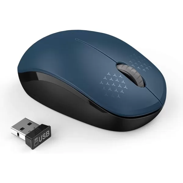 seenda Wireless Mouse 24G Noiseless Mouse with USB Receiver Portable Computer Mice for PC Tablet Laptop Notebook with Windows System  PinkBlue and Black