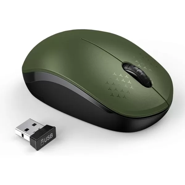 seenda Wireless Mouse 24G Noiseless Mouse with USB Receiver Portable Computer Mice for PC Tablet Laptop Notebook with Windows System  PinkGreen and Black